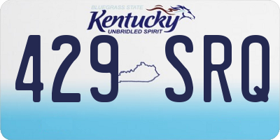 KY license plate 429SRQ