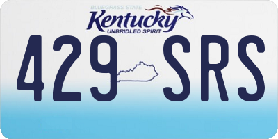 KY license plate 429SRS