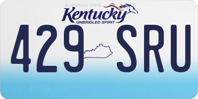 KY license plate 429SRU