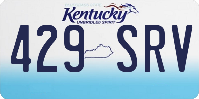 KY license plate 429SRV