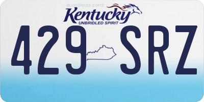 KY license plate 429SRZ