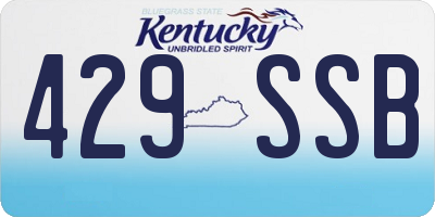 KY license plate 429SSB