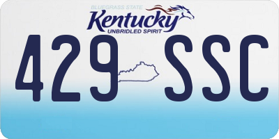 KY license plate 429SSC