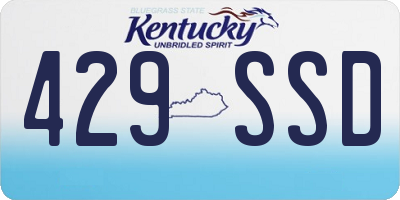 KY license plate 429SSD
