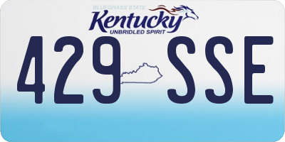 KY license plate 429SSE
