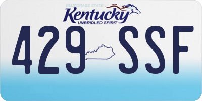 KY license plate 429SSF