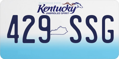 KY license plate 429SSG