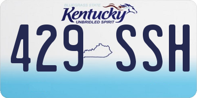 KY license plate 429SSH