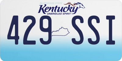 KY license plate 429SSI