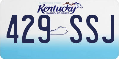 KY license plate 429SSJ