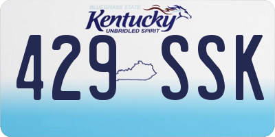 KY license plate 429SSK