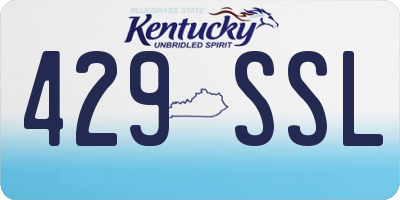 KY license plate 429SSL