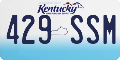KY license plate 429SSM