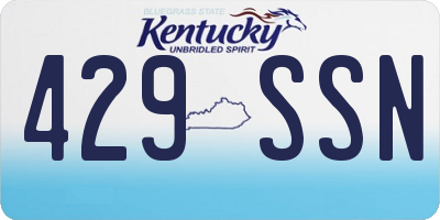 KY license plate 429SSN