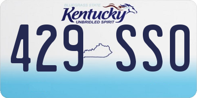 KY license plate 429SSO