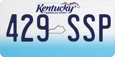 KY license plate 429SSP