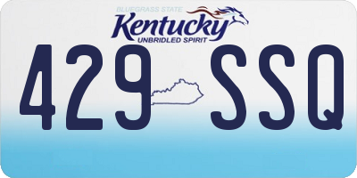 KY license plate 429SSQ