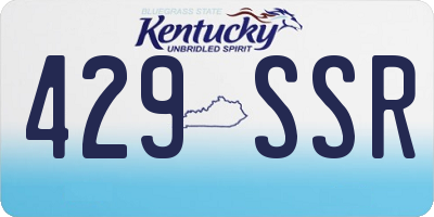 KY license plate 429SSR