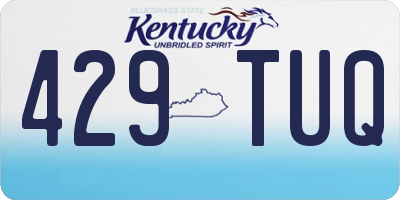 KY license plate 429TUQ