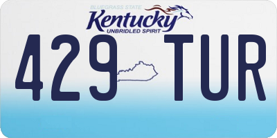 KY license plate 429TUR