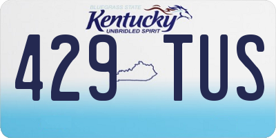 KY license plate 429TUS