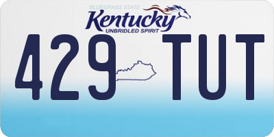 KY license plate 429TUT