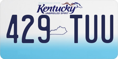 KY license plate 429TUU