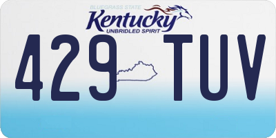 KY license plate 429TUV