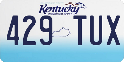 KY license plate 429TUX