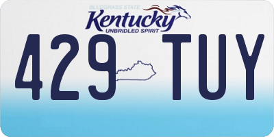 KY license plate 429TUY