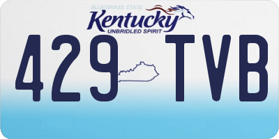 KY license plate 429TVB