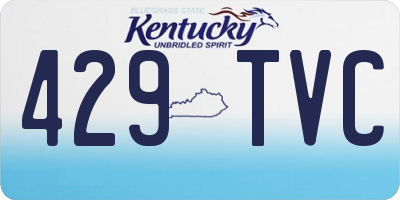 KY license plate 429TVC