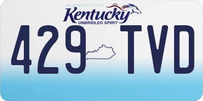 KY license plate 429TVD