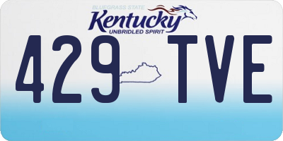 KY license plate 429TVE