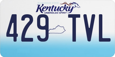 KY license plate 429TVL