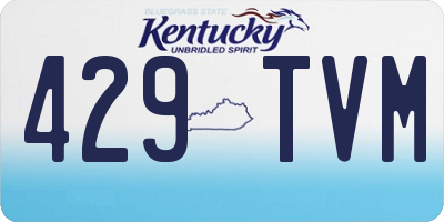 KY license plate 429TVM