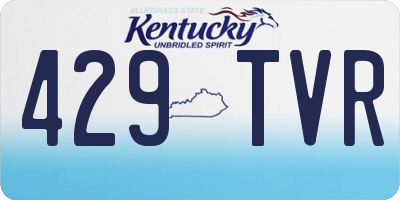 KY license plate 429TVR