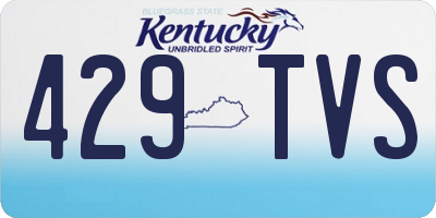 KY license plate 429TVS