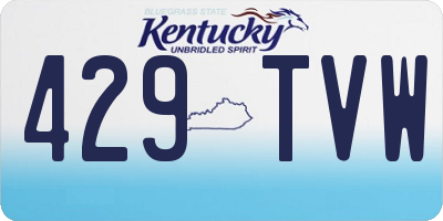 KY license plate 429TVW