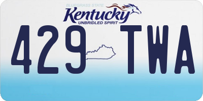 KY license plate 429TWA