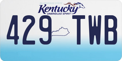 KY license plate 429TWB