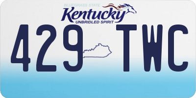 KY license plate 429TWC