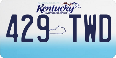 KY license plate 429TWD