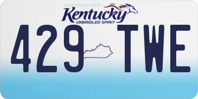 KY license plate 429TWE