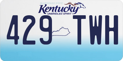 KY license plate 429TWH
