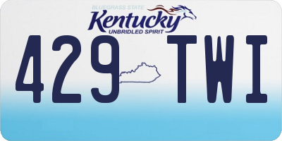 KY license plate 429TWI