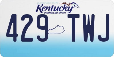 KY license plate 429TWJ