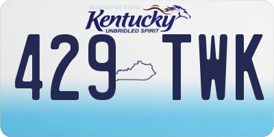 KY license plate 429TWK