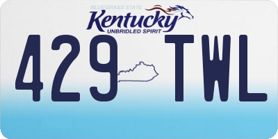 KY license plate 429TWL
