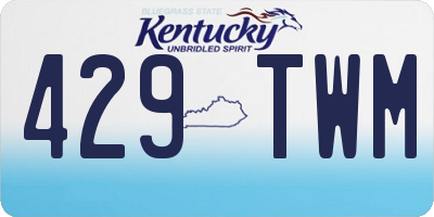 KY license plate 429TWM